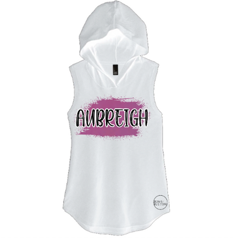 Raspberry Name Hooded Tank