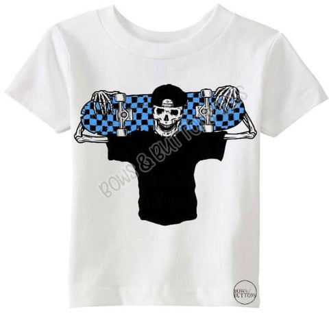 Skater Skelly Blue Checker