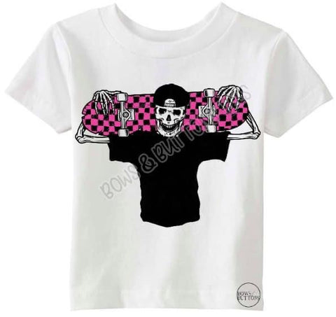 Skater Skelly Pink Checker
