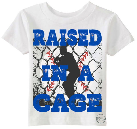 Raised In A Cage Blue Baseball