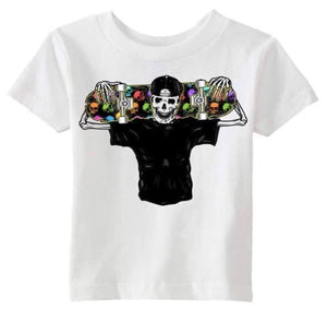 Skater Skelly Rainbow Skulls