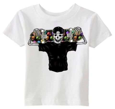 Skater Skelly Rainbow Skulls